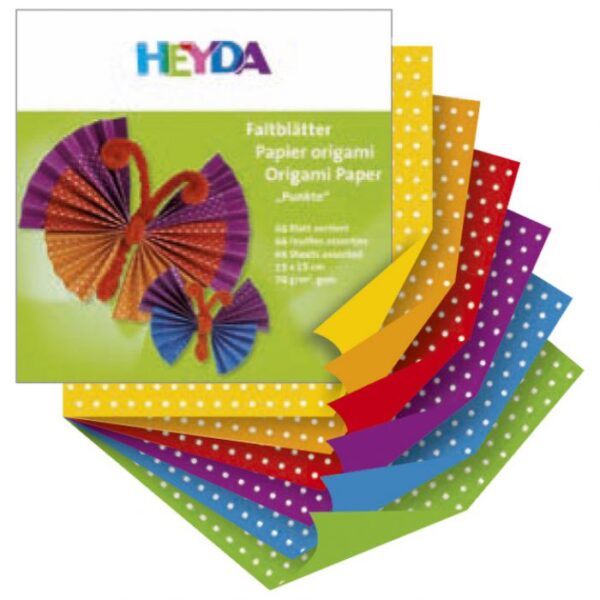 PAPIR ORIGAMI 15X15 CM 70G PK66 TOČKASTI HEYDA 20-48755 52 * DO ISTEKA ZALIHA