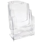 STALAK ZA PROSPEKTE STOLNI-ZIDNI A4 TRODJELNI OKOMIT ARDA 70A43 KRISTALNO PROZIRAN