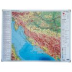 MAPA STOLNA HRVATSKE OBOSTRANA 64X49 CM PLASTIFICIRANA TRSAT