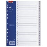 PREGRADA PLASTIČNA A4 BROJEVI 1-20 NOKI 59220 SIVA