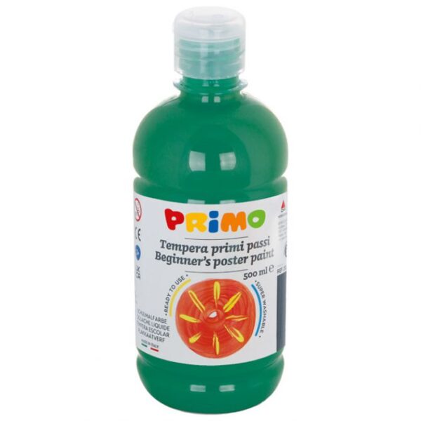 BOJA TEMPERA  0,5 LITRE PRIMO BASE 202BR500630 TAMNOZELENA