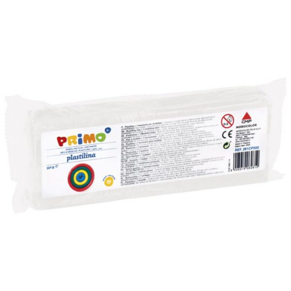 PLASTELIN 550G  PLUS  PLASTIČNI NOŽIĆ PRIMO 261CP550100 BIJELI