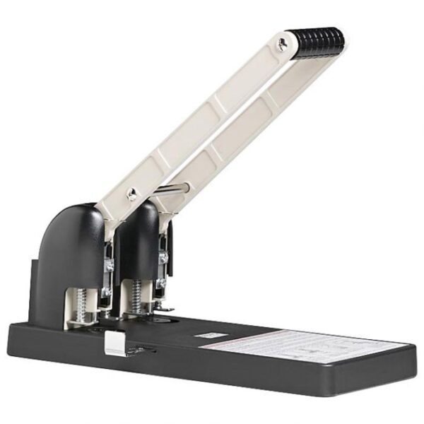 BUŠAČ 2 RUPE DO 150 LISTOVA CRNA/SIVA