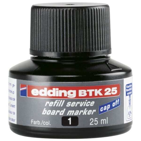 TINTA ZA MARKER (ZA BIJELU PLOČU) 25ML EDDING BTK25 CRNA