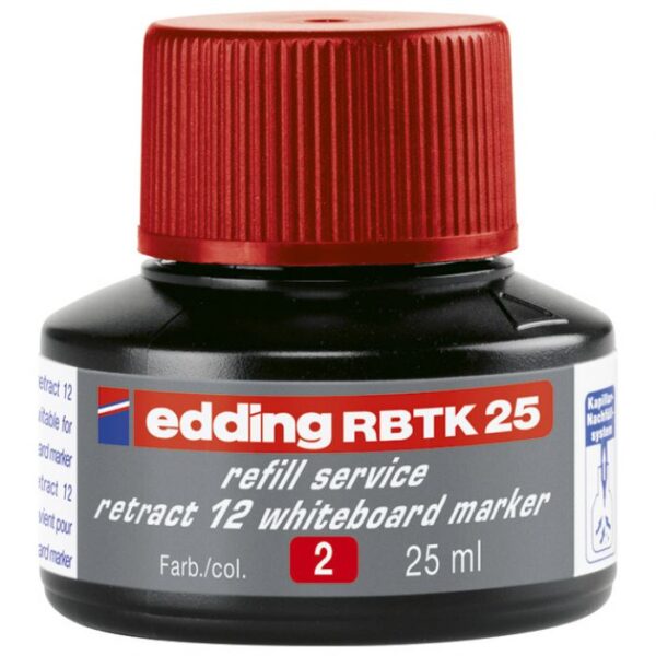 TINTA ZA MARKER (ZA BIJELU PLOČU) 25ML EDDING BTK25 CRVENA