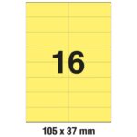 ETIKETE ILK 105X37 MM PK100L ZWECKFORM 3455 ŽUTE