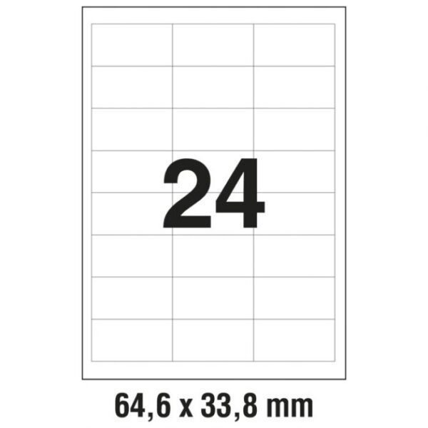 ETIKETE ILK  64,6X33,8 MM PK100L ZWECKFORM 3658