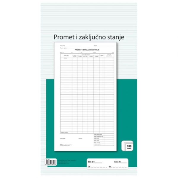 OBRAZAC L-7C PROMET I ZAKLJUČNO STANJE -UŽI FOKUS