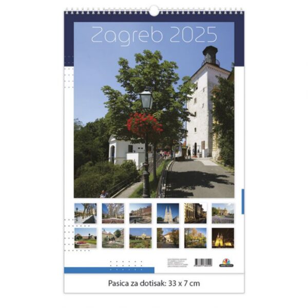 KALENDAR &QUOT;ZAGREB 2026&QUOT;, 13 LISTOVA SPIRALA JP.