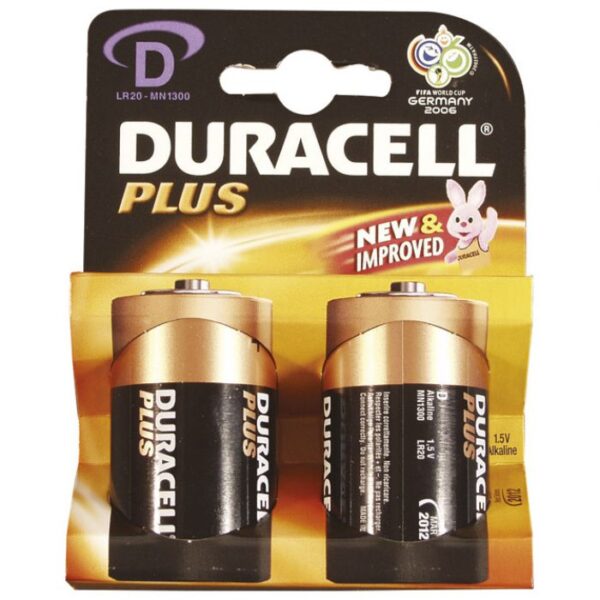 BATERIJA ALKALNA 1,5V D BASIC PK2 DURACELL LR20 BLISTER