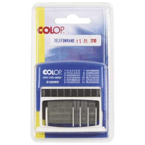 PRINTY-DATUMAR H-4 MM PLUS 12 FRAZA COLOP S120/WD BLISTER