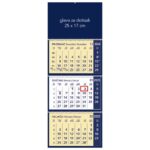 KALENDAR ZIDNI TRODIJELNI 2026. S 3 SPIRALE PLAVI * DO ISTEKA ZALIHA