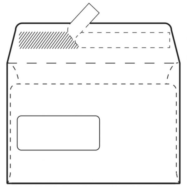 KUVERTE C5-BB/PL STRIP 90G PK1000 LIPA MILL 0028