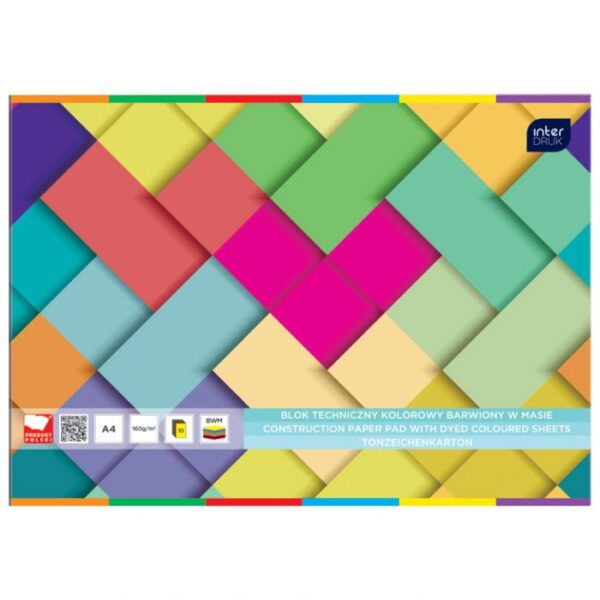 KOLAŽ - BLOK A4 10 LISTOVA 160G PAPIR U BOJI INTERDRUK