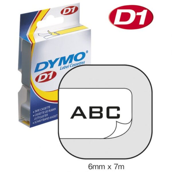 VRPCA D1  6 MMX7M DYMO 43613 CRNO-BIJELA