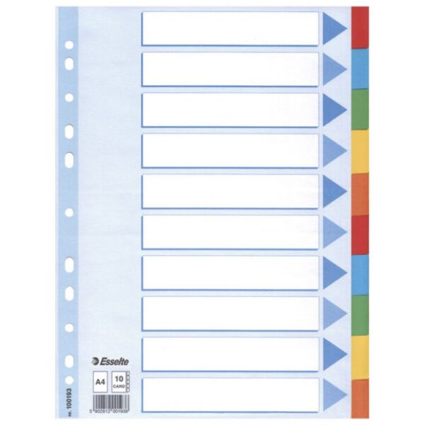 PREGRADA KARTONSKA A4 KOLOR 10LISTOVA ESSELTE 100193