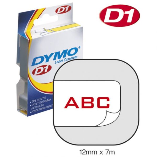 VRPCA D1 12 MMX7M DYMO 45015 CRVENO-BIJELA