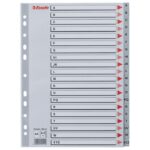 PREGRADA PLASTIČNA A4 A-Z 20L ESSELTE 100112 SIVA