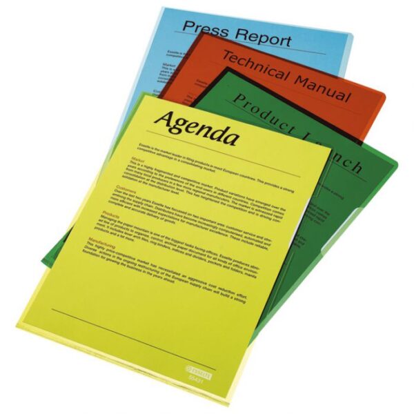 FASCIKL &QUOT;L&QUOT; 150MY PVC A4 SJAJNI GC PK25 ESSELTE 55431 ŽUTI