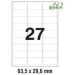 ETIKETE ILK  63,5X29,6 MM ODLJEPLJIVE PK25L ZWECKFORM L4737REV-25