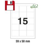 ETIKETE ILK ZA DISKETE 59X50 MM ODLJEPLJIVE PK25L ZWECKFORM L4747REV-25