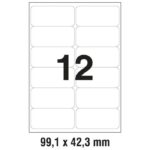 ETIKETE LK  99,1X42,3 MM POLYESTER PK25L ZWECKFORM 4772-25 PROZIRNE