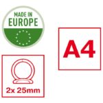 MAPA ULOŽNA 2RINGA-FI25 MM/HRBAT-35 MM A4 VIVIDA ESSELTE 14451 CRVENA - Image 4