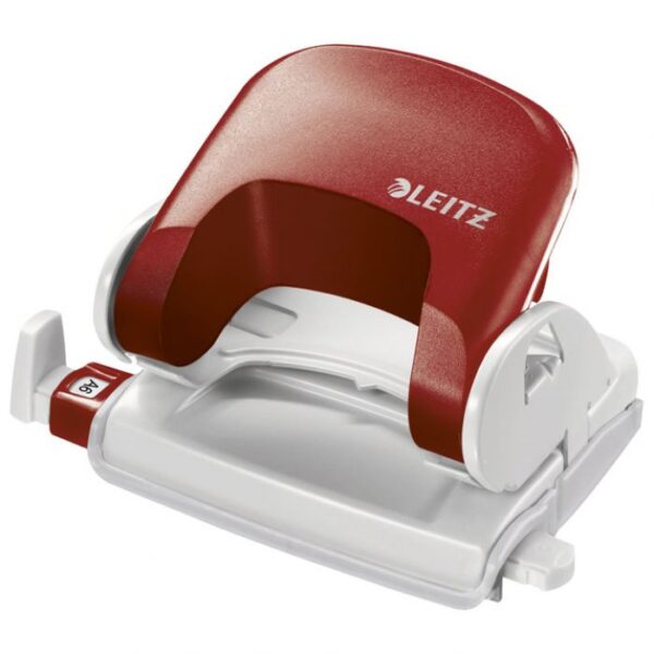 BUŠAČ 2 RUPE DO  16 LISTOVA NEXXT LEITZ 50380025 CRVENI