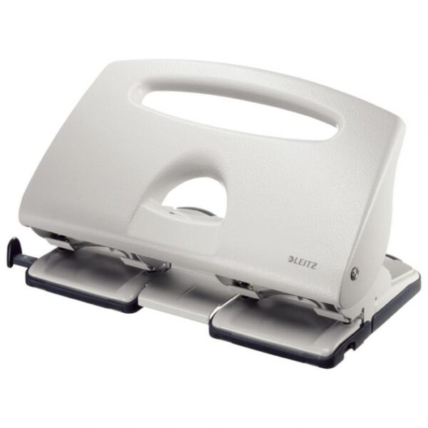 BUŠAČ 4 RUPE DO 40 LISTOVA LEITZ 51320085 SIVI