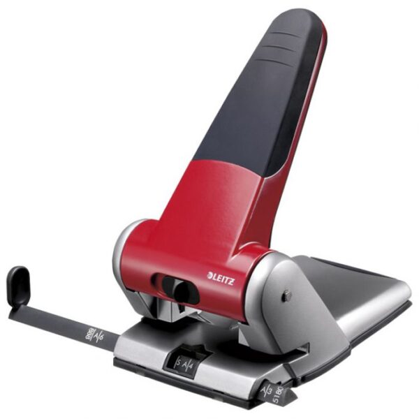 BUŠAČ 2 RUPE DO  65 LISTOVA LEITZ 51800125 CRVENI