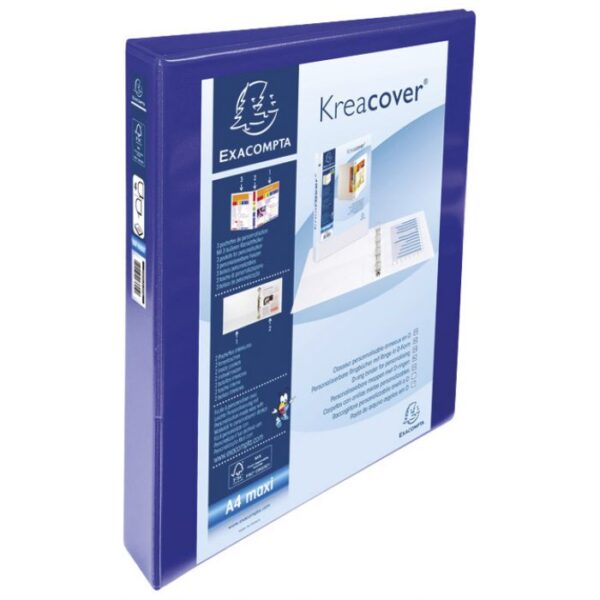 MAPA ULOŽNA 4D RINGA-FI30 MM/HRBAT-44 MM A4 EXACOMPTA 51842BE PLAVA