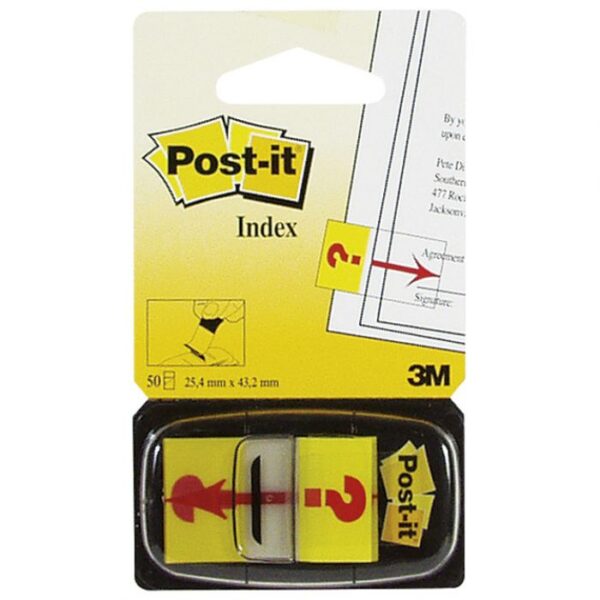 ZASTAVICA 25,4X43,2 MM 50L POST-IT 3M.680-32 &QUOT;?&QUOT; ŽUTA BLISTER * DO ISTEKA ZALIHA