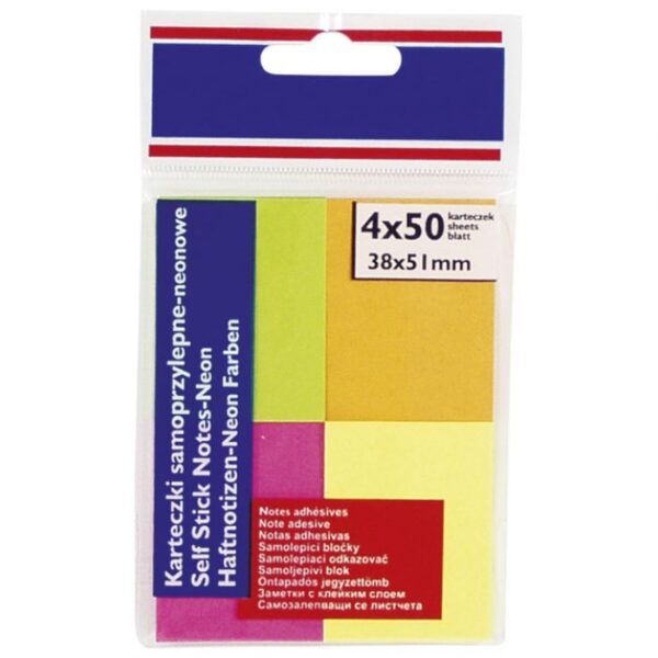 BLOK SAMOLJEPLJIV  38X51 MM 4X50L DONAU 7578001PL-99 NEON BLISTER