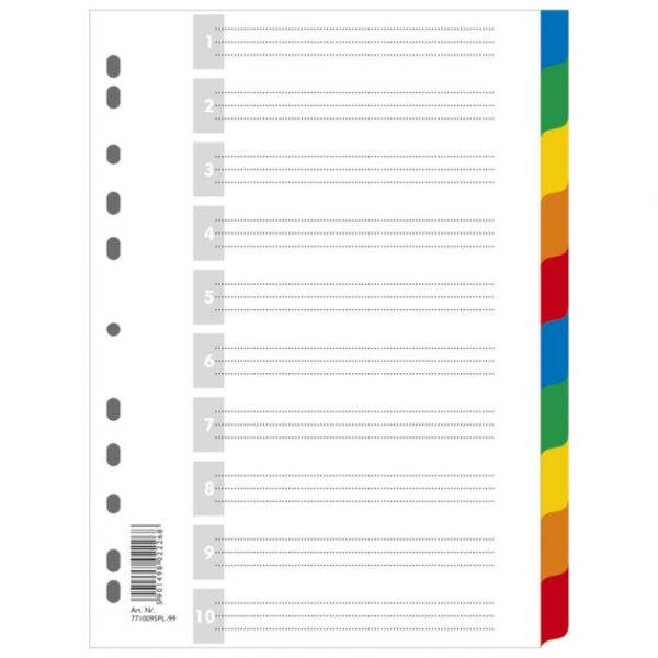 PREGRADA PLASTIČNA A4 KOLOR 10LISTOVA DONAU 7710095PL-99
