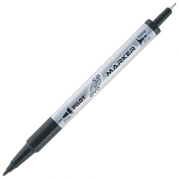 MARKER ZA CD/DVD PERMANENTNI OBOSTRANI 0,4-0,7 MM TWIN MARKER PILOT SCA-TMCD-B CRNI
