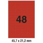ETIKETE ILK  45,7X21,2 MM PK20L ZWECKFORM L6038-20 CRVENE