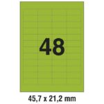 ETIKETE ILK  45,7X21,2 MM PK20L ZWECKFORM L6040-20 ZELENE