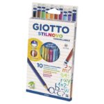 BOJE DRVENE  10BOJA S GUMICOM PLUS ŠILJILO PLUS GUMICA GIOTTO FILA 2568 BLISTER * DO ISTEKA ZALIHA