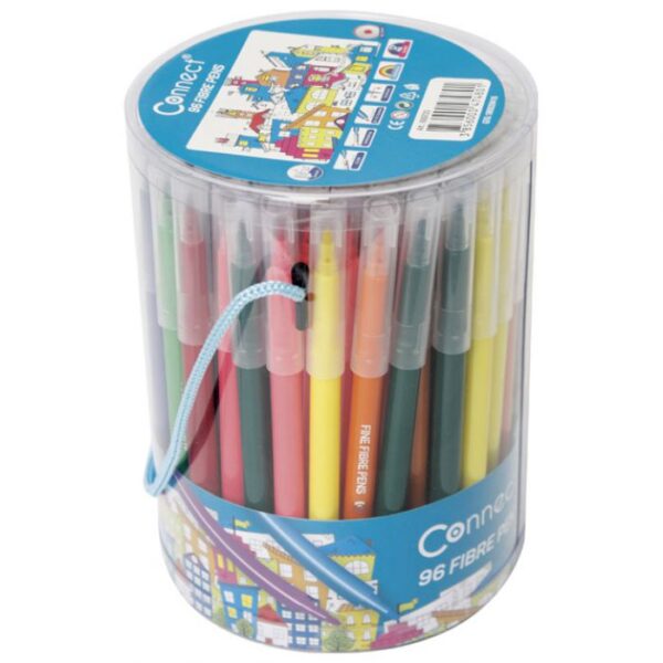 FLOMASTER ŠKOLSKI  96BOJA (12BOJAX8KOM) U PVC KANTICI CONNECT