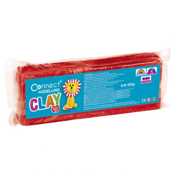 PLASTELIN 550G  PLUS  PLASTIČNI NOŽIĆ CONNECT CRVENI