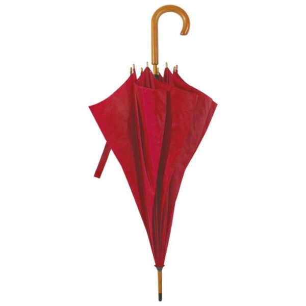 KIŠOBRAN AUTOMATIK S DRVENOM RUČKOM CLASSIC CRVENI