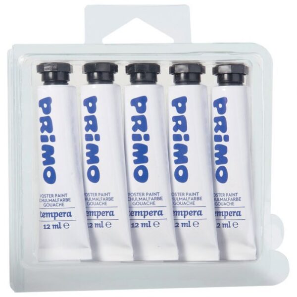 BOJA TEMPERA 12ML ALUMINIJSKA TUBA PK5 PRIMO 440TRA100 BIJELA BLISTER