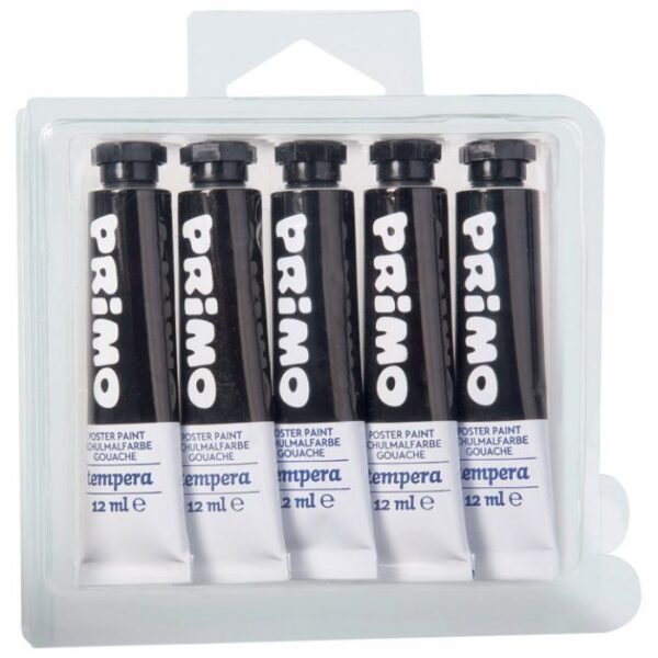 BOJA TEMPERA 12ML ALUMINIJSKA TUBA PK5 PRIMO 440TRA800 CRNA BLISTER