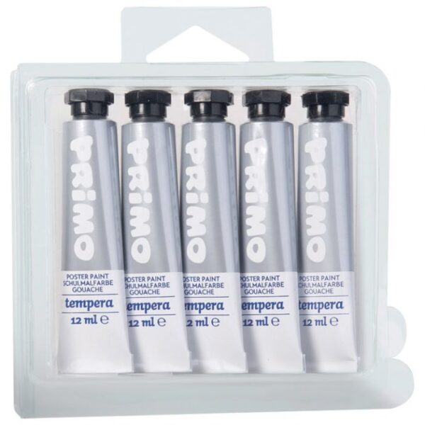 BOJA TEMPERA 12ML ALUMINIJSKA TUBA PK5 PRIMO 440TRA910 SREBRNA BLISTER