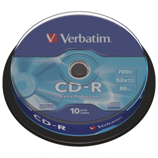 CD-R 700/80 52X SPINDL EXTRA PROTECTION PK10 VERBATIM 43437