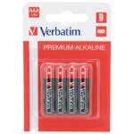 BATERIJA ALKALNA 1,5V AAA PK4 VERBATIM 49920 LR03 BLISTER