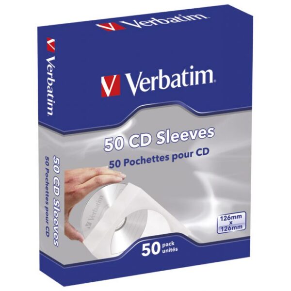 ETUI ZA 1 CD PAPIR S PROZOROM PK50 VERBATIM 49992 BIJELI