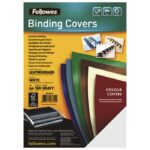 KORICE ZA SPIRALNI UVEZ 250G KARTON RELJEFNE A4 PK100 FELLOWES 5370104 BIJELE