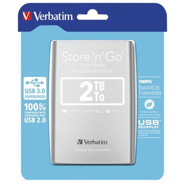 HARD DISK 2.5&QUOT;     2TB USB 3.0 VERBATIM 53189 SREBRNI BLISTER