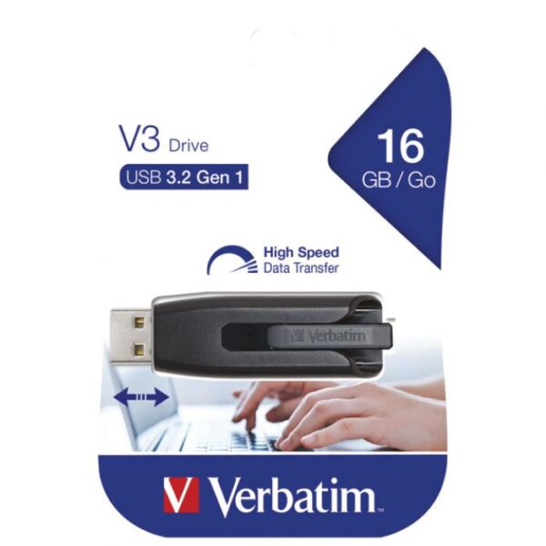 MEMORIJA USB 16GB 3.0 STORE&APOS;N&APOS;GO V3 VERBATIM 49172 CRNA